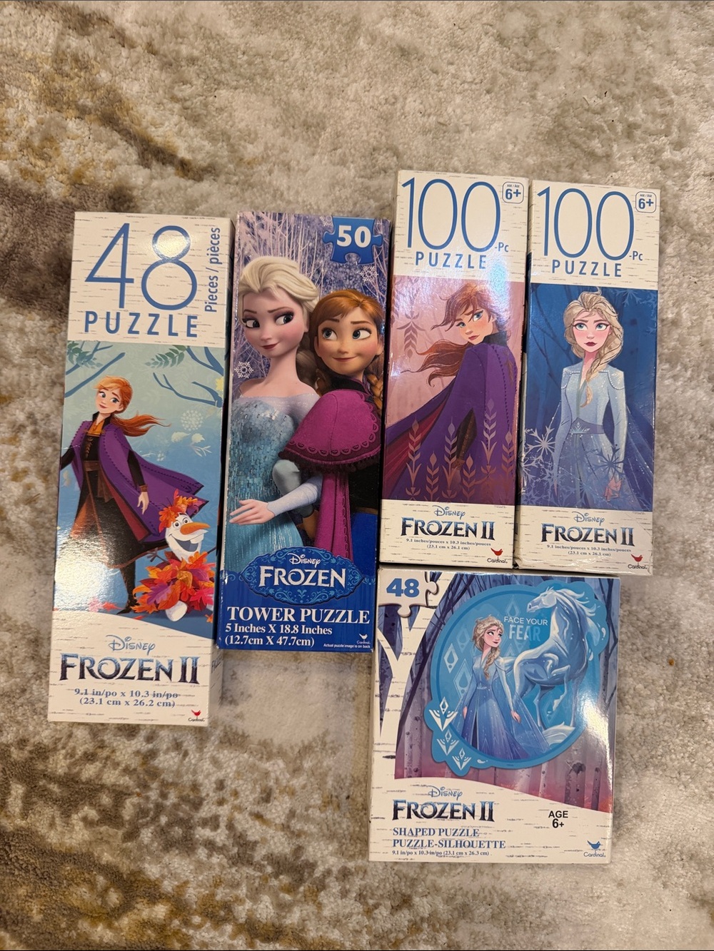 Disney Frozen II Puzzle Collection bundle of 5 sets kid-friendly